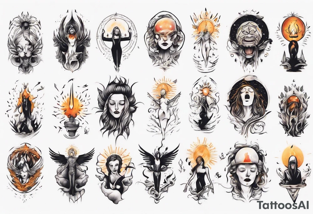 Light liberating people from fear tattoo idea
