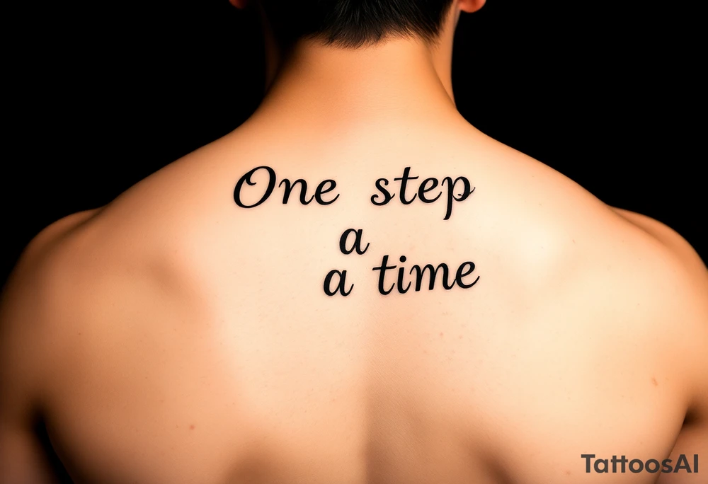 One step at a time 
saying tattoo idea