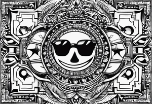 The numbers 856 in blocky numbers above my knee tattoo idea