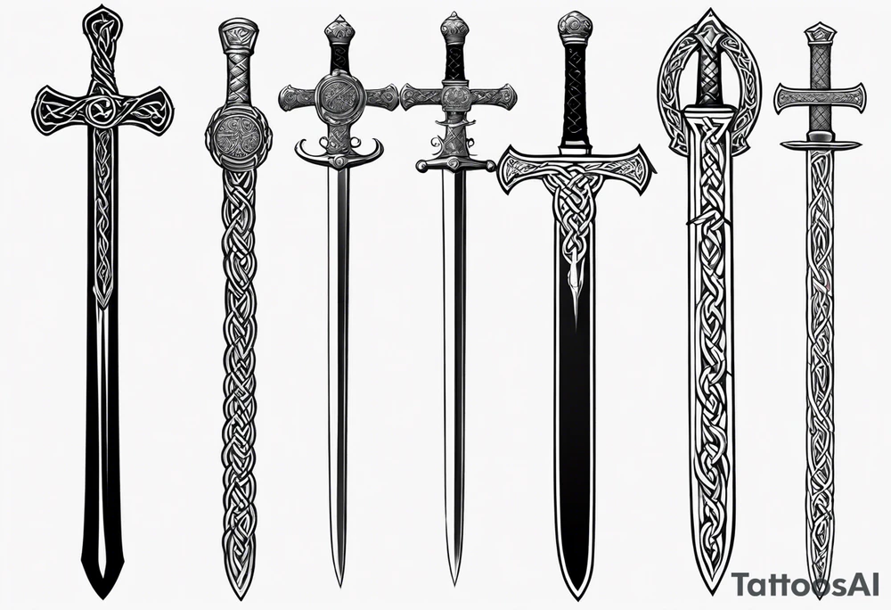 Celtic sword tattoo idea