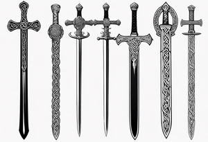 Celtic sword tattoo idea
