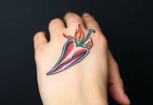 Chili pepper and fire tattoo idea