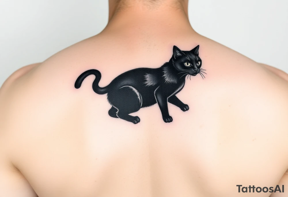 black cat tattoo idea