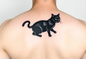 black cat tattoo idea