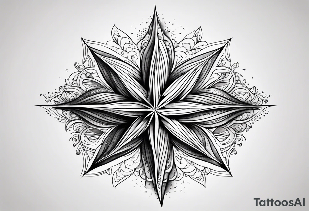 Wave arrow starfish tatto tattoo idea