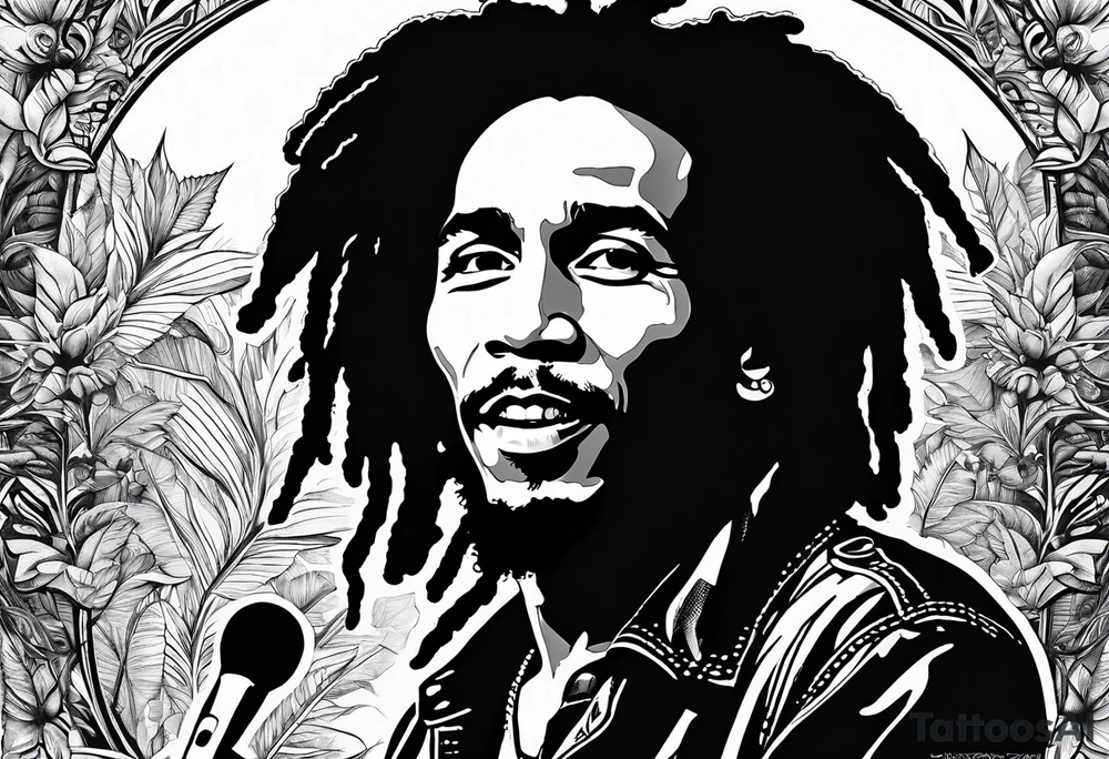 Bob Marley, Detroit, Music, Weed, basketball, Charisse, Steven, Love tattoo idea