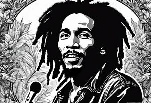 Bob Marley, Detroit, Music, Weed, basketball, Charisse, Steven, Love tattoo idea