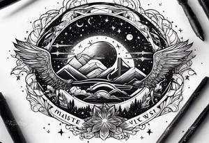flying through the universe tattoo idea