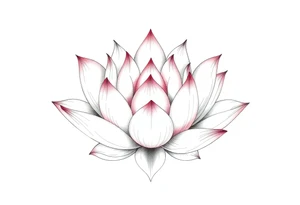 new school blooming lotus tattoo idea