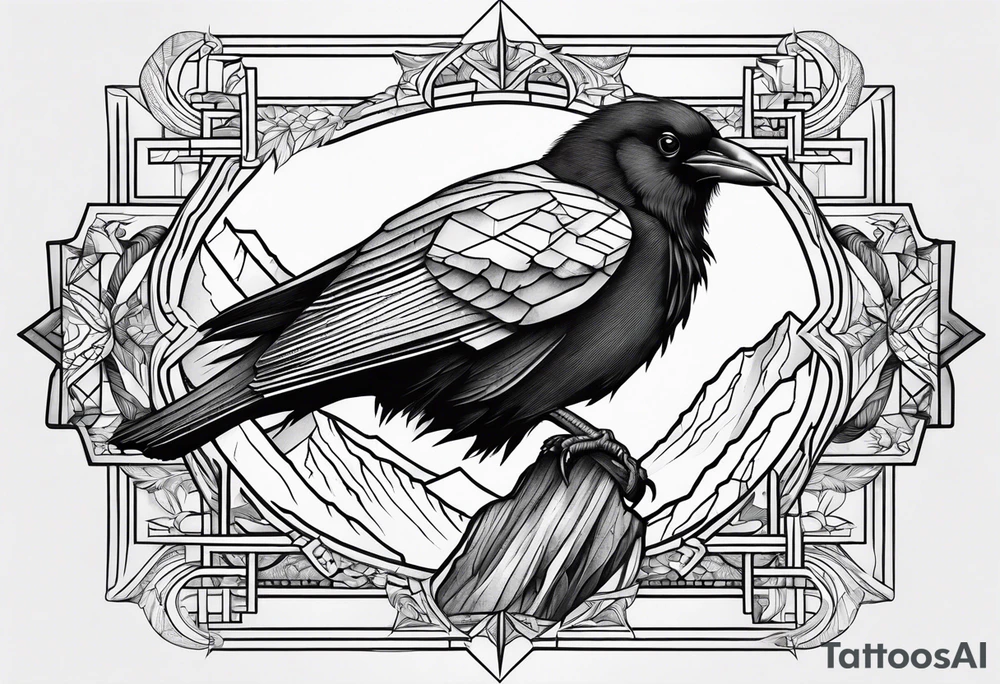 alpine chough tattoo idea
