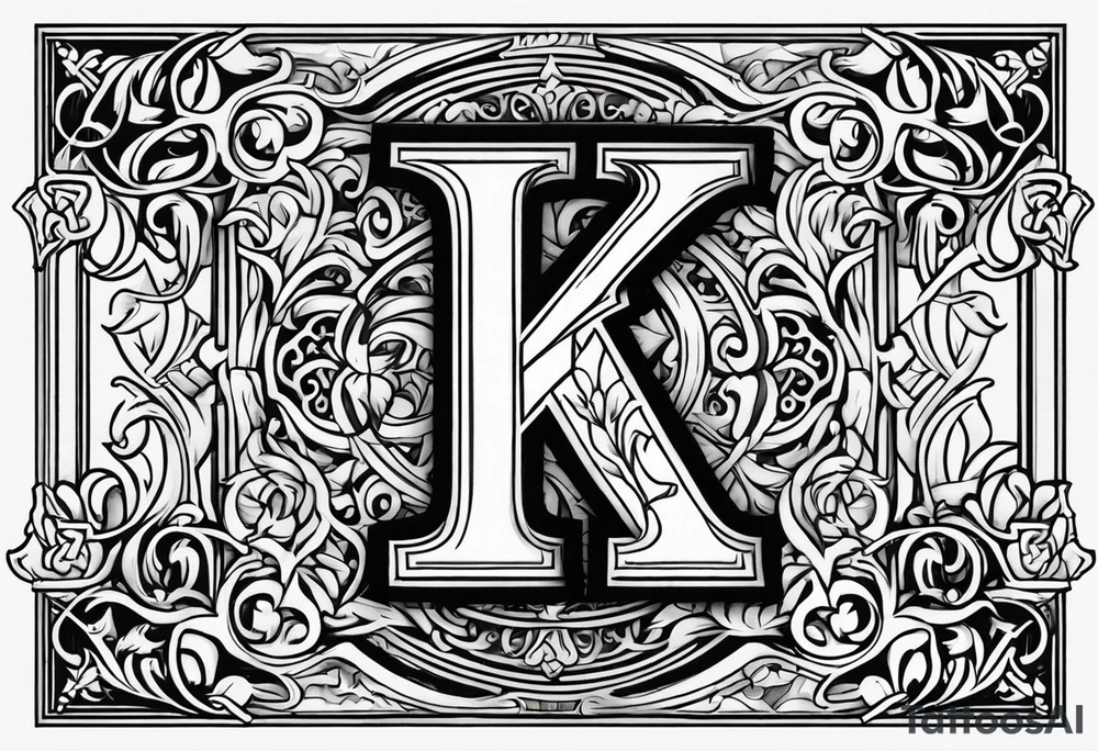 Old English Font using the letters K,A,C,B tattoo idea