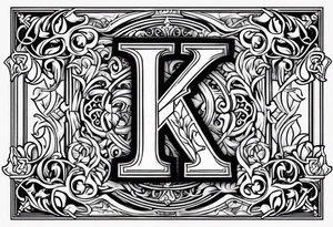 Old English Font using the letters K,A,C,B tattoo idea