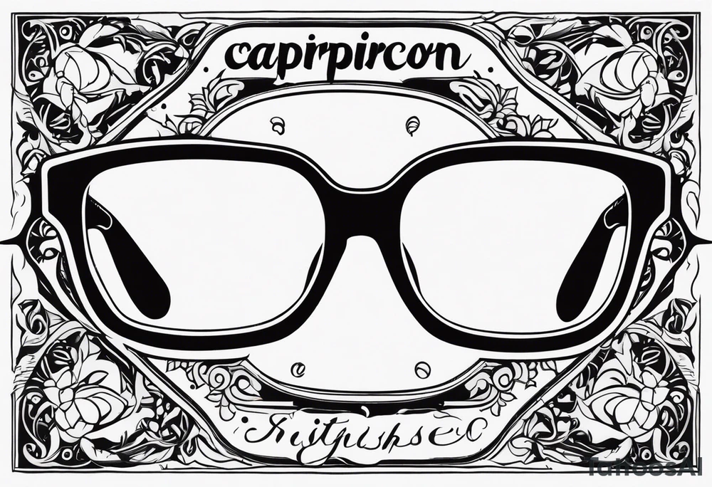 capricorn sunglasses shotgun tattoo idea