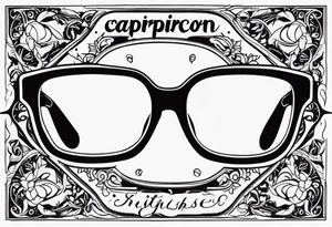 capricorn sunglasses shotgun tattoo idea