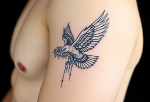 mountains and an eagle tattoo idea
