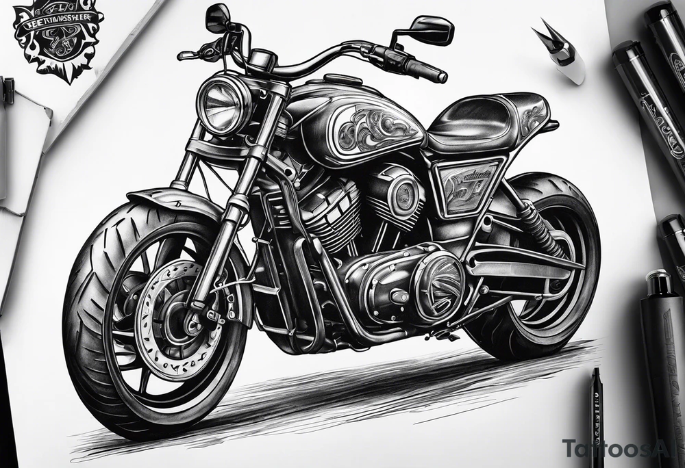 Motorcycle tattoo idea