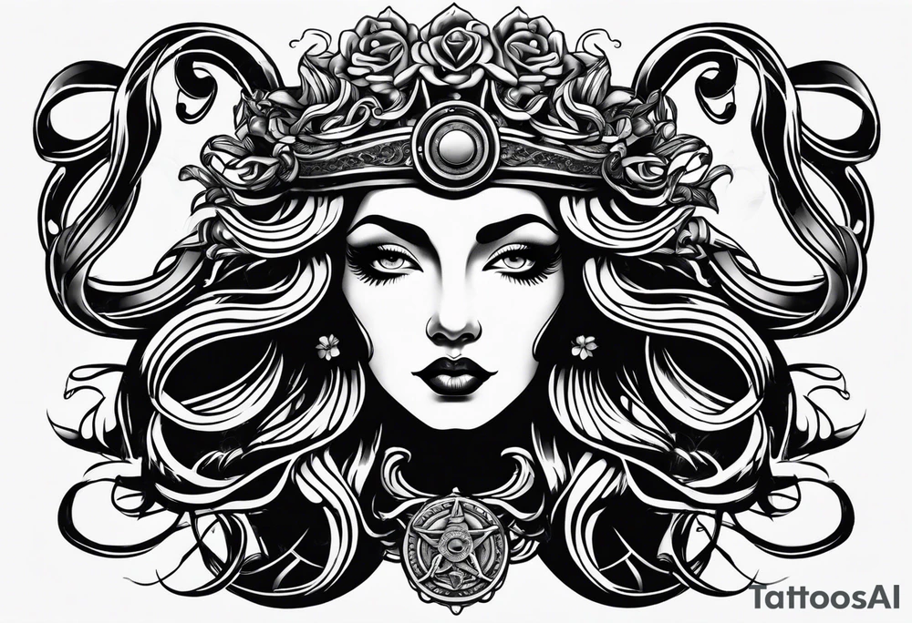 Simple Medusa tattoo idea