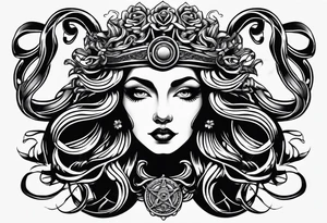 Simple Medusa tattoo idea