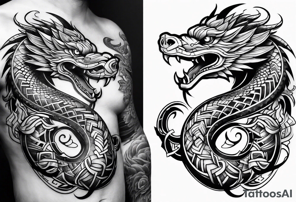 quetzalcoatl snake sleeve tattoo idea