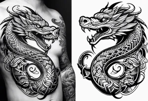 quetzalcoatl snake sleeve tattoo idea