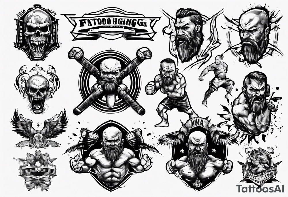 Mma fighting tattoo idea