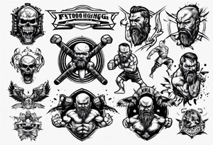 Mma fighting tattoo idea