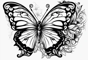 A night butterfly tattoo idea