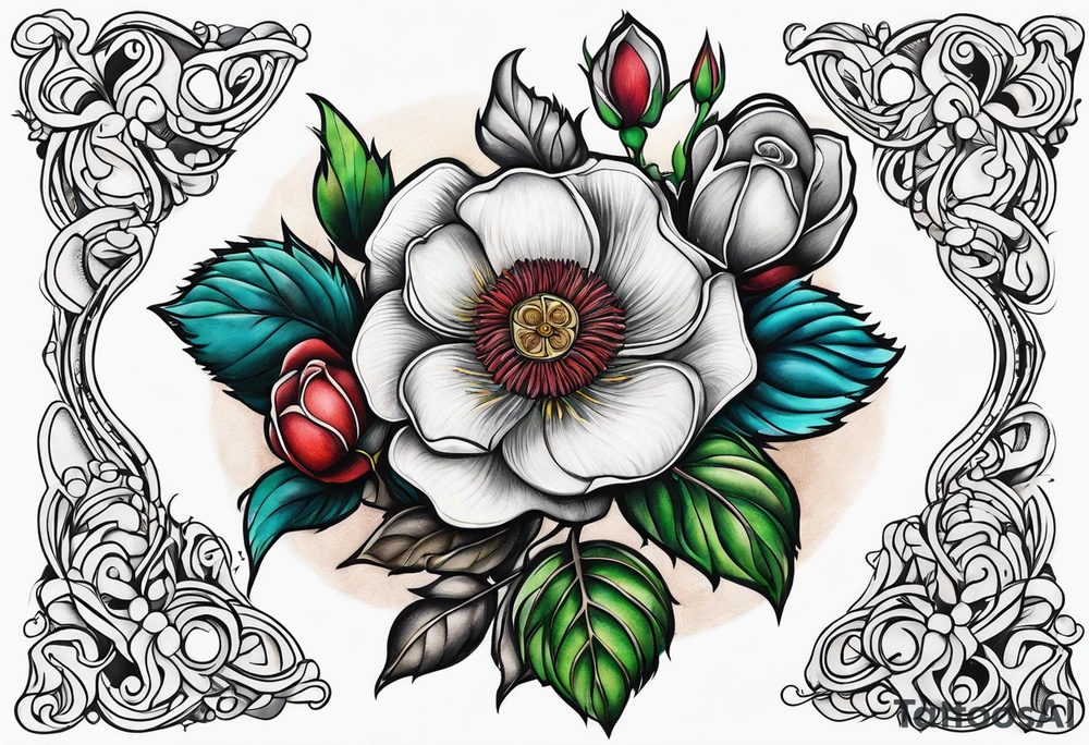 Tudor rose cygel tattoo idea