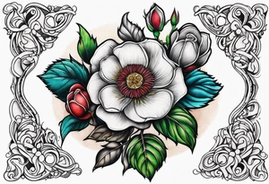 Tudor rose cygel tattoo idea