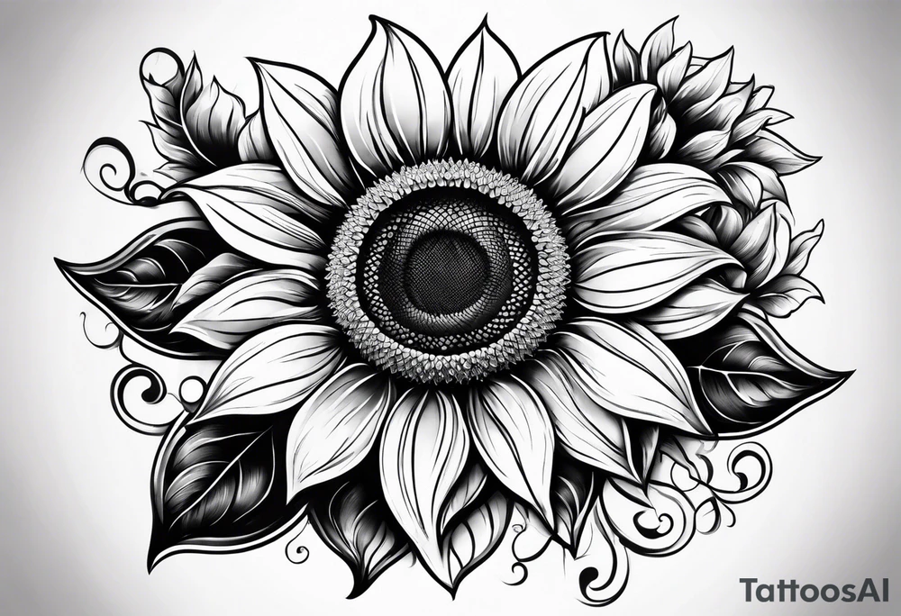 Sunflower and semi colon tattoo idea