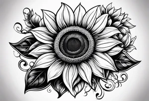 Sunflower and semi colon tattoo idea