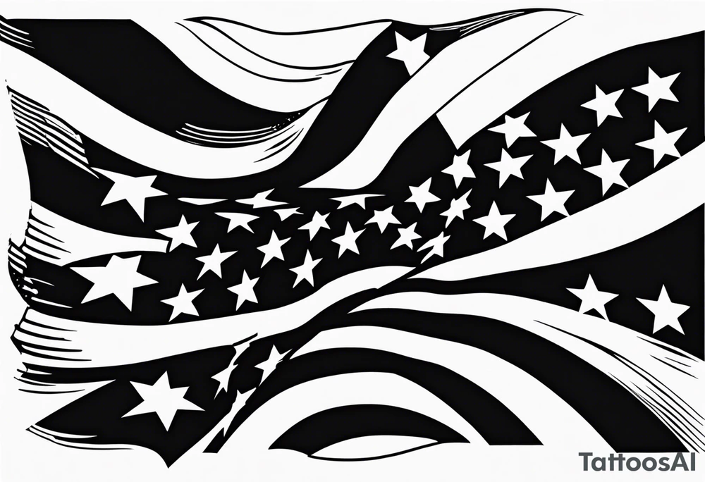 america flag tattoo idea