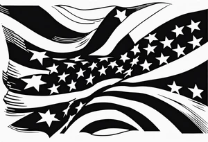 america flag tattoo idea