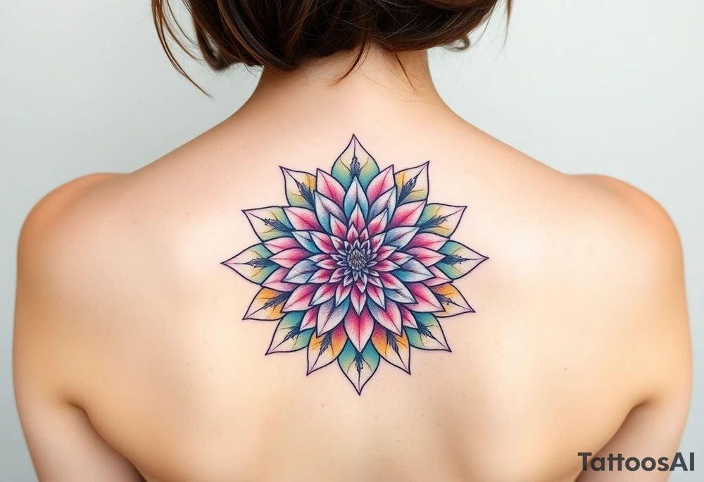 Dahlia mandala tattoo idea