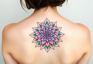 Dahlia mandala tattoo idea