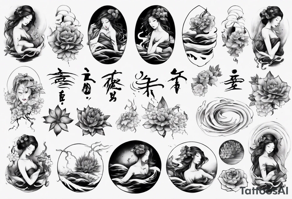 Wasser Nymphe tattoo idea