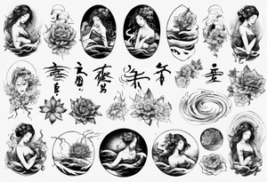 Wasser Nymphe tattoo idea