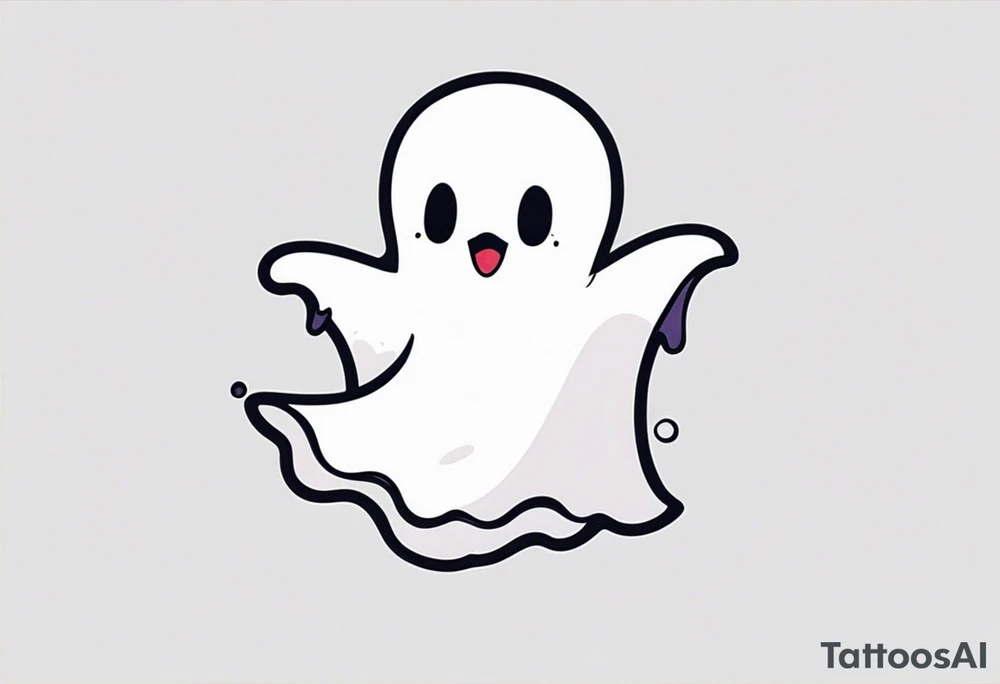 Cute ghost tattoo design tattoo idea