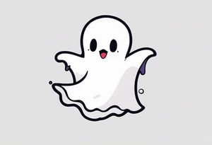 Cute ghost tattoo design tattoo idea