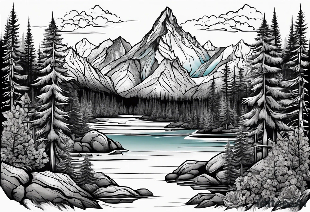 Mountains tattoo idea