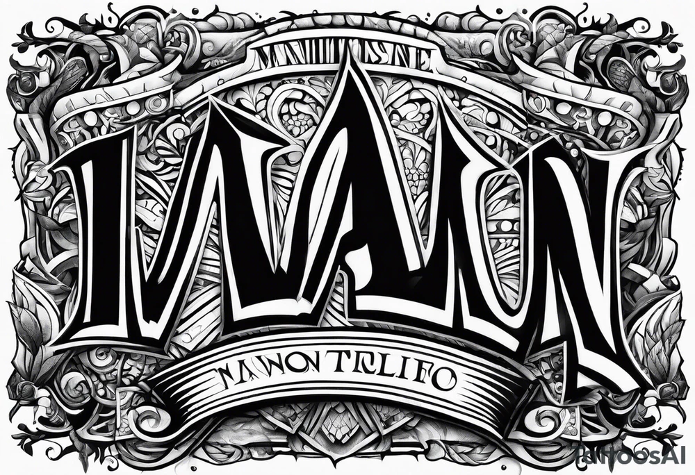 Lettering that says Ivan tattoo idea