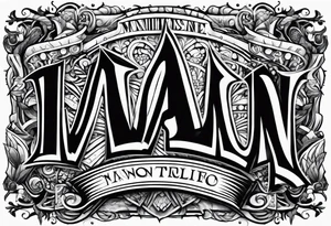 Lettering that says Ivan tattoo idea