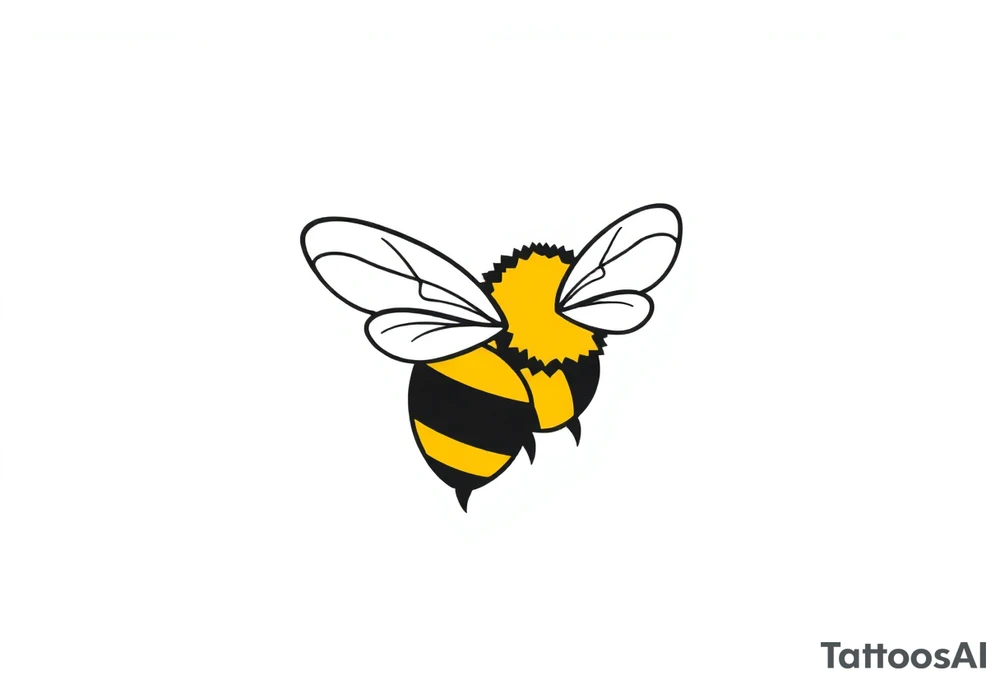 Cartoon bee tattoo idea