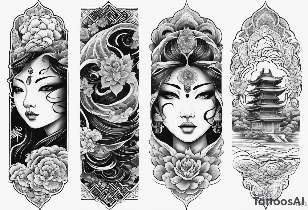 Reincarnation long forearm tattoo tattoo idea