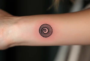 A delicate black spiral fading into fine red lines, symbolizing personal growth and passion. tattoo idea