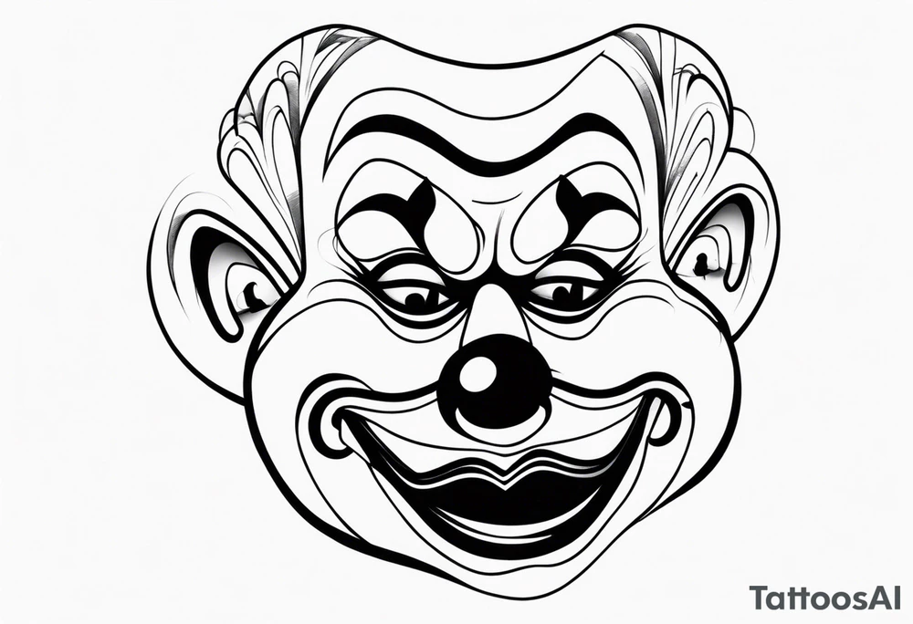 Happy Clown Sad Clown Scary Clown tattoo idea