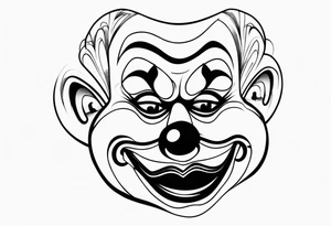 Happy Clown Sad Clown Scary Clown tattoo idea