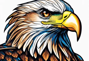 American eagle chest Masculine tattoo idea