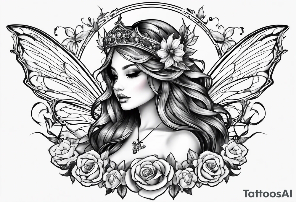 Full small fairy tattoo idea