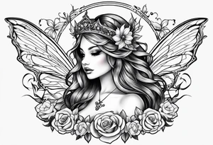 Full small fairy tattoo idea